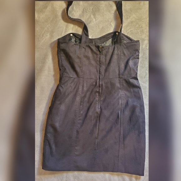 Suede Overall Strap Dress - Picture 3 of 4